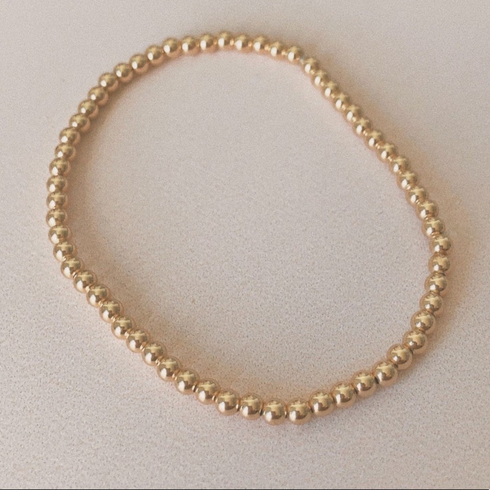 Gold beaded bracelet